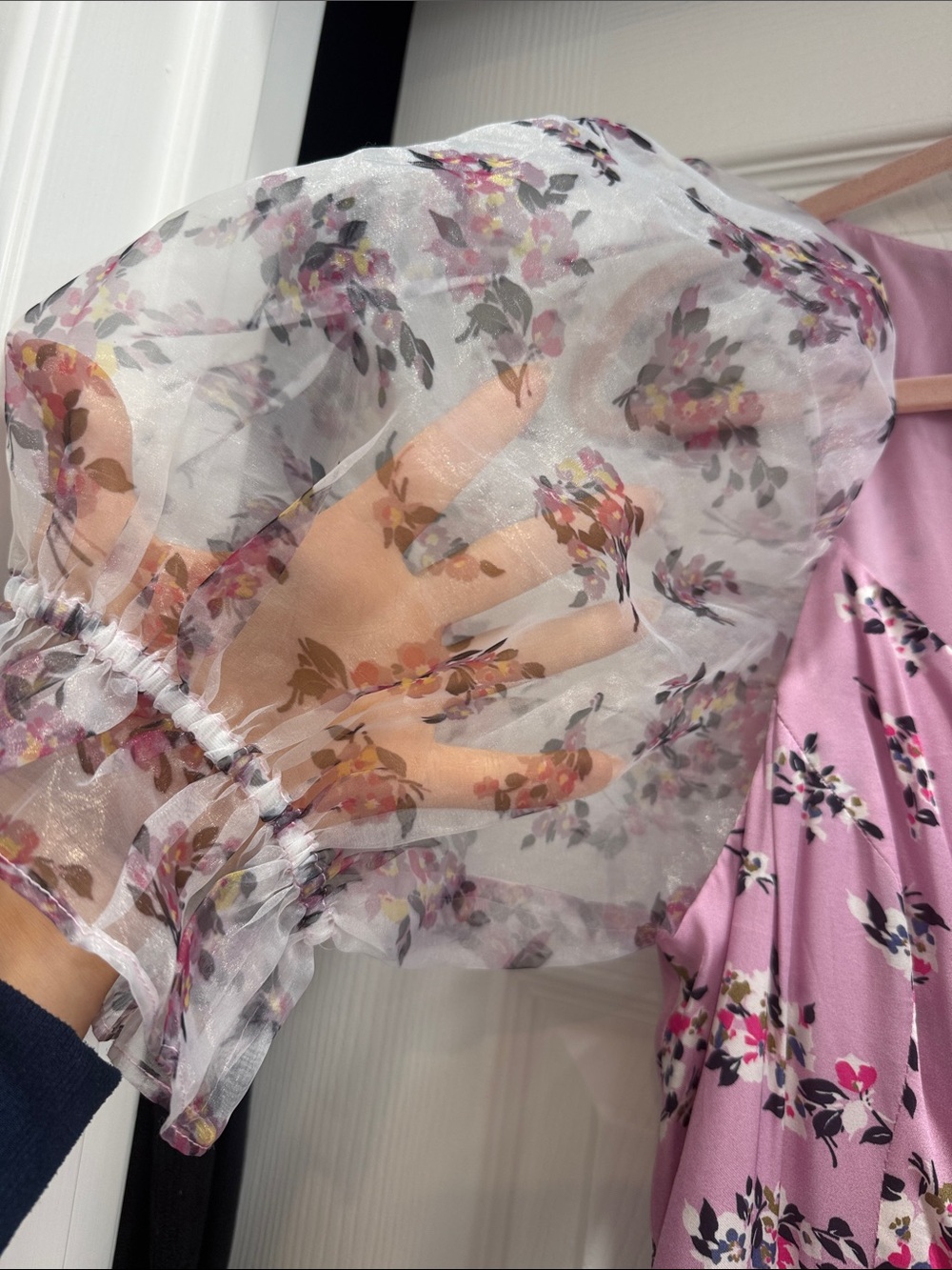 French Connection printed Pink button down dress - Picture 4 of 9